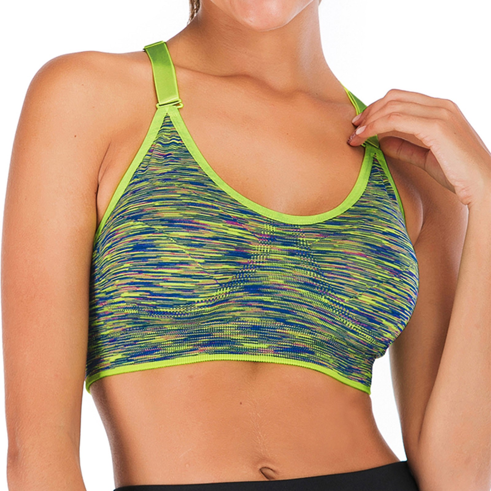 thumbnail image 4 of Pack de 2 sujetadores deportivos de alto impacto para mujer - Camiseta sin costuras para yoga y running con tirantes ajustables (tallas S-XL), 4 of 8